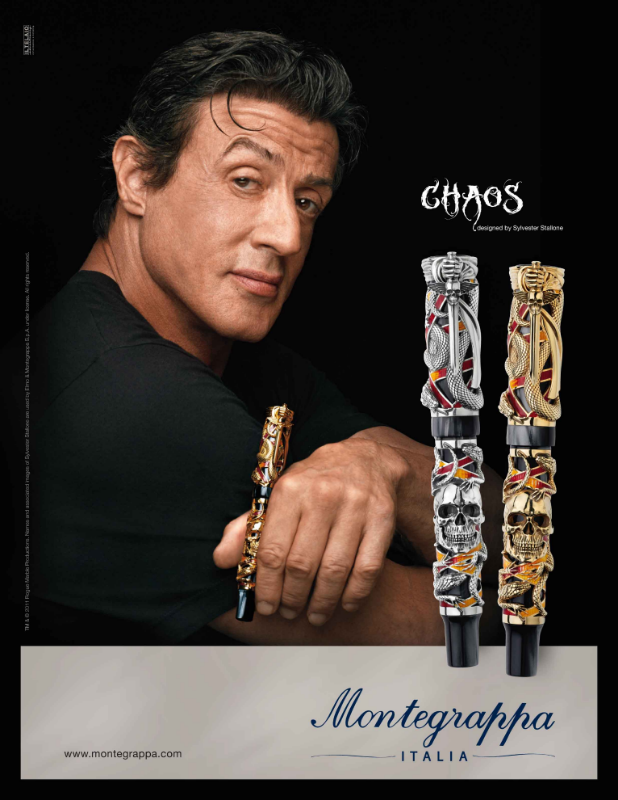 Ảnh của "Chaos" Montegrappa dòng bút mới mang hình ảnh Sylvester Stallone